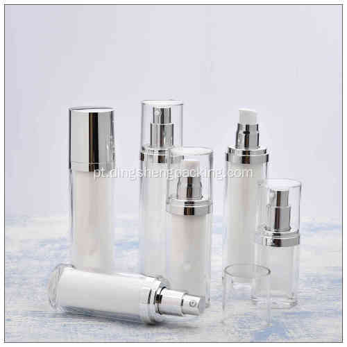 frasco de creme branco de luxo, popular invólucro de acrílico para cuidados com a pele de plástico